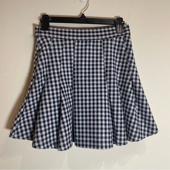 Free People Honey Pleated Skirt Black / Blue Combo Size 4 - Picture 7 of 10